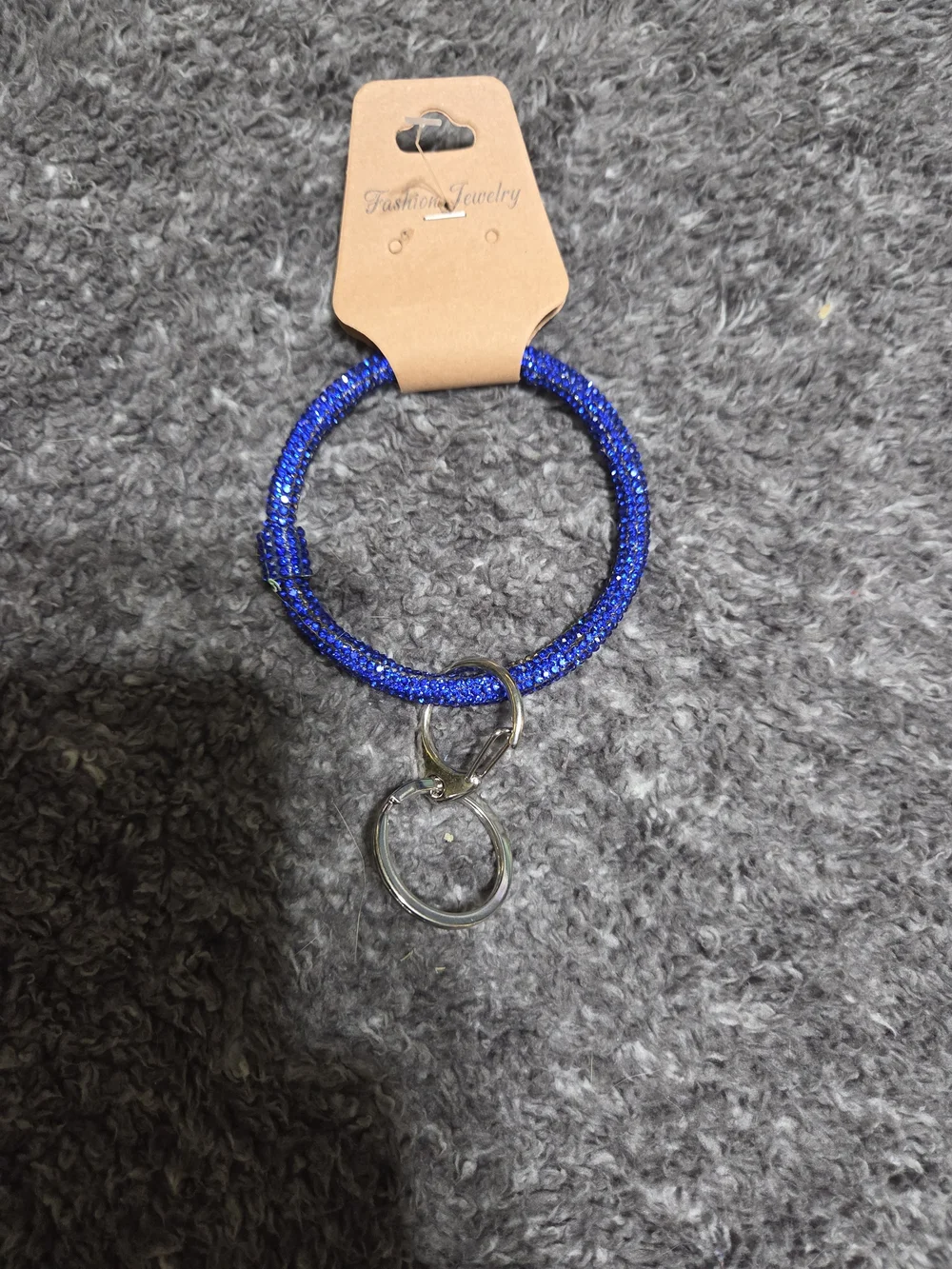 Fashion Jewelry Royal Blue Sparkle Wristlet Key Holder